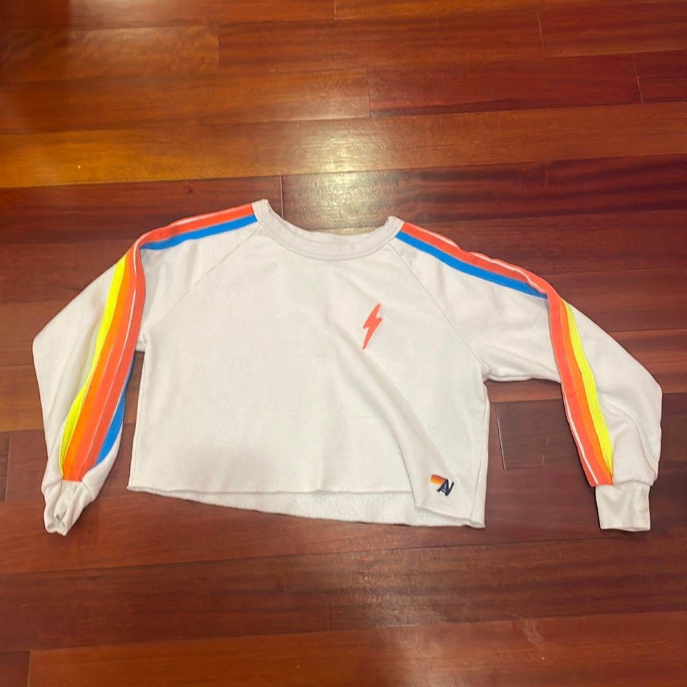 aviator nation cropped crewneck